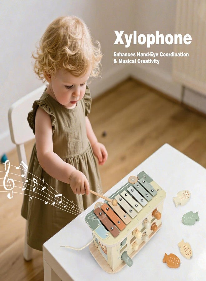 Vanplay Montessori Toys for 1 Year Old - Wooden Hammering Pounding Toys for One Year Old Girls Boy Gifts, 7 in 1 Learning Activities for Baby First Christmas Birthday Gifts for Toddlers 1-3-2-4 - Image 3